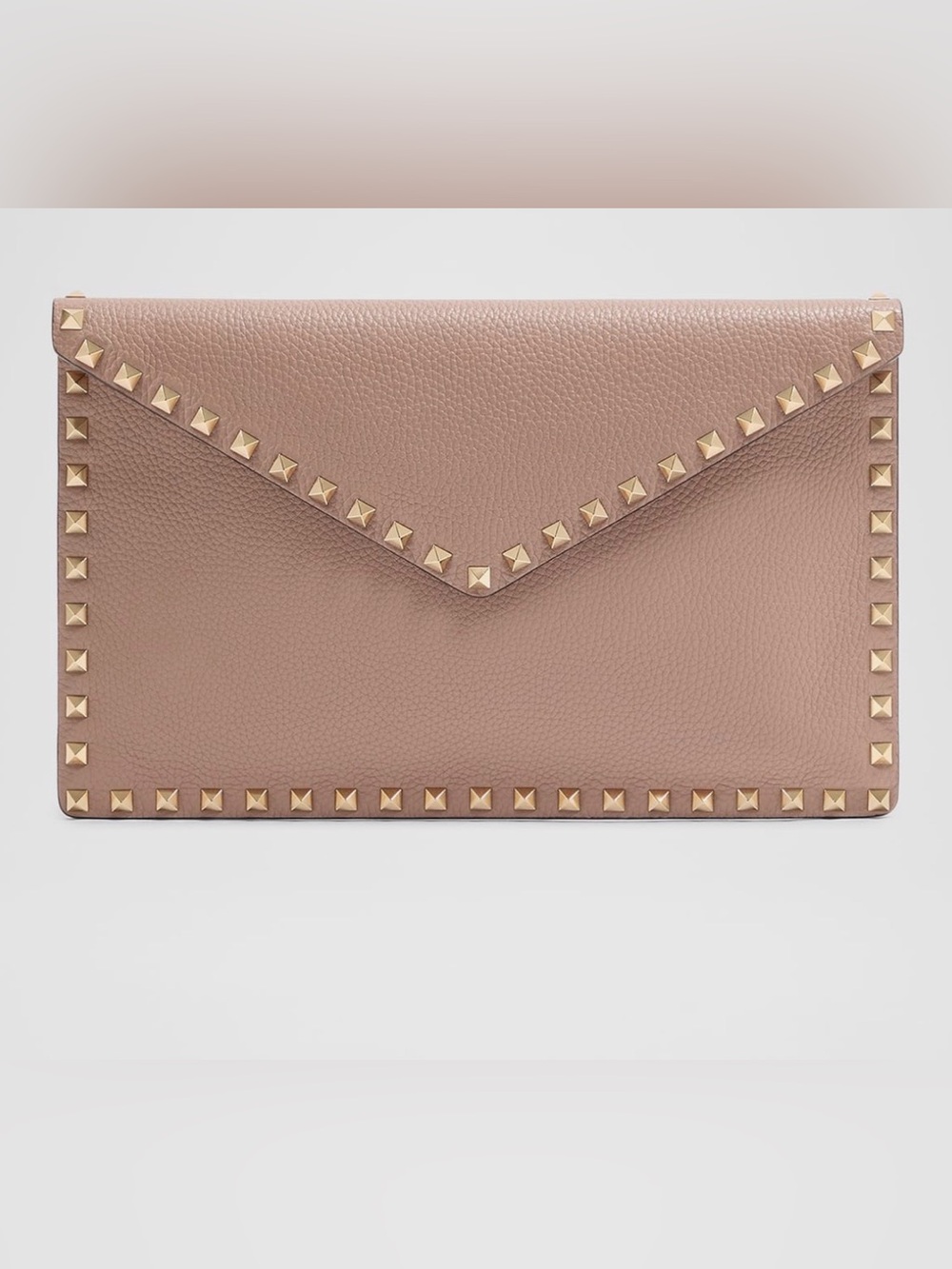 Studded Envelope Clutch in Dusty Rose